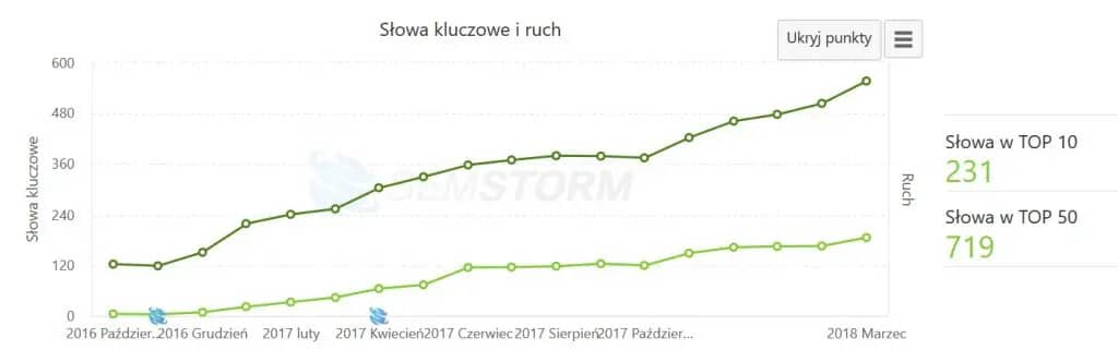 Efekt pozycjonowani sklepu - wzrost widoczności