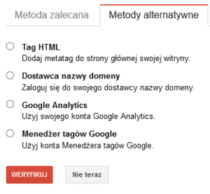Search Console - weryfikacja2