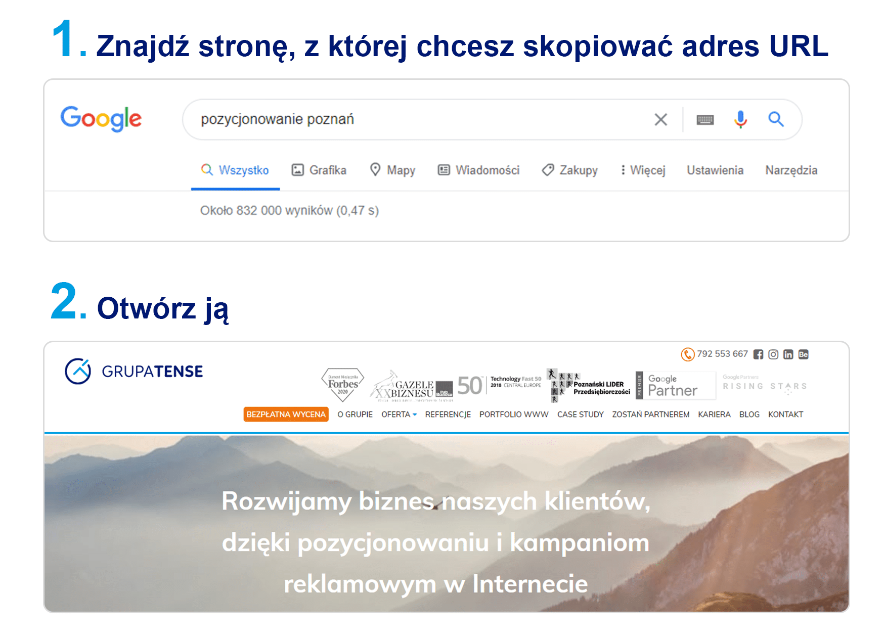 Jak odnaleźć adres URL?