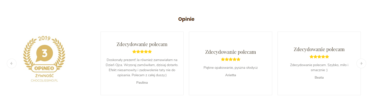 wyróżnij opinie na stronie głównej