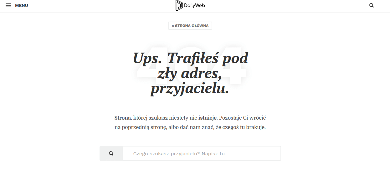 błąd 404 dailyweb