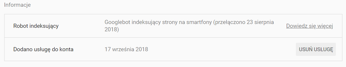 W Google Search Console pojawiła się informacja o nowym, domyślnym robocie indeksującym.