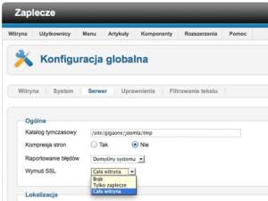 Instalacja certyfikatu SSL - Joomla