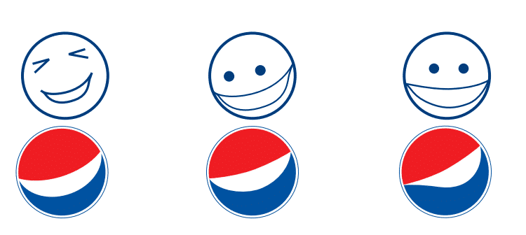 Pepsi geneza logo emotikony