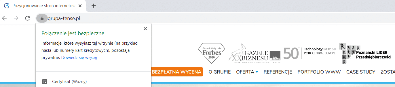 poprawne wdrożenie pakietu SSL i protokołu https