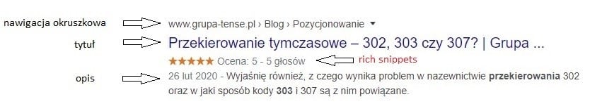 przykładowy wynik wyszukiwania