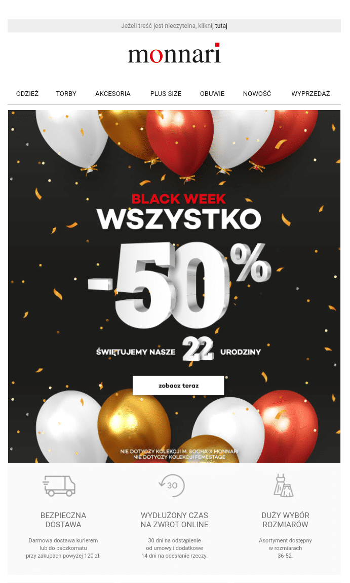 Wyślij newsletter przed Black Friday