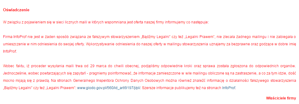 ośwadczenie