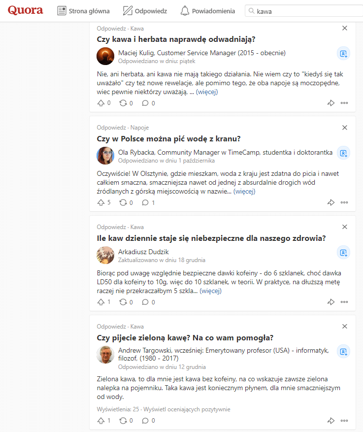 Pomysł na bloga - szukanie tematów na Quora