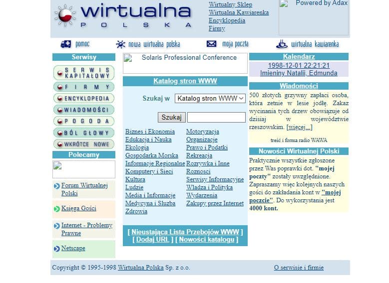 dawna wersja serwisu wirtualnapolska