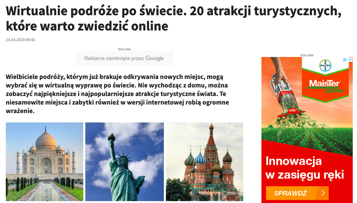 zaproponuj wirtualne wycieczki