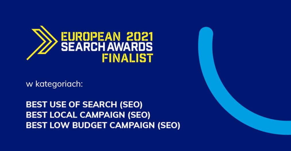 Mamy trzy nominacje do European Search Awards 2021!