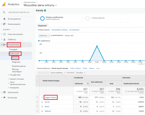 Pierwszy sposób sprawdzenia obecności traffic botów w narzędziu Google Analytics