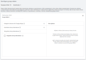 Konfiguracja grup reklam