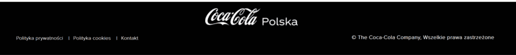 przykład stopki Coca-Cola