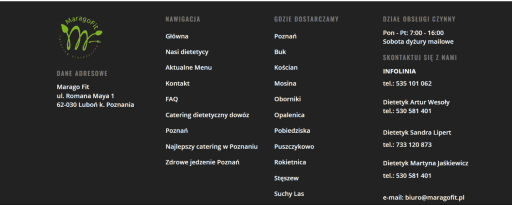 przykład stopki Maragofit