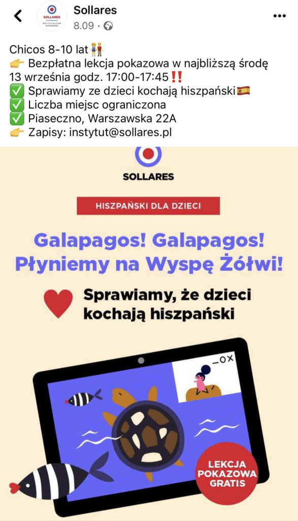 przykład reklamy