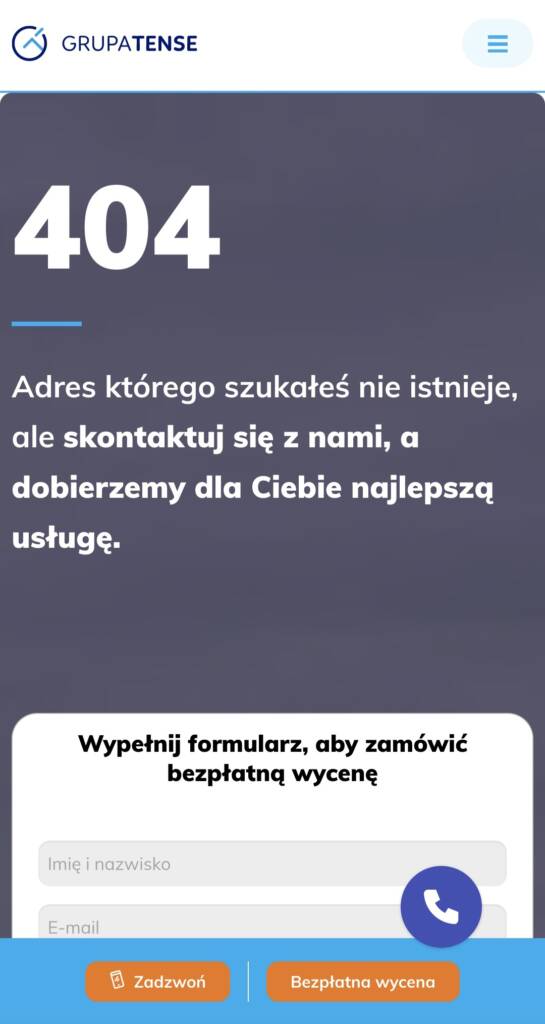 przykład strony błąd 404